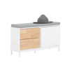 SoBuy FSR167-WN, Hallway Storage Bench Shoe Bench Shoe Cabinet with 2 Drawers and 1 Cabinet, White