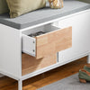 SoBuy FSR167-WN, Hallway Storage Bench Shoe Bench Shoe Cabinet with 2 Drawers and 1 Cabinet, White