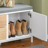 SoBuy FSR167-WN, Hallway Storage Bench Shoe Bench Shoe Cabinet with 2 Drawers and 1 Cabinet, White