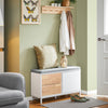 SoBuy FSR167-WN, Hallway Storage Bench Shoe Bench Shoe Cabinet with 2 Drawers and 1 Cabinet, White