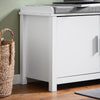 SoBuy FSR168-W, Hallway Storage Bench Shoe Bench Shoe Cabinet Shoe Rack with Seat Cushion, White