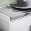 SoBuy FSR168-W, Hallway Storage Bench Shoe Bench Shoe Cabinet Shoe Rack with Seat Cushion, White