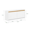 SoBuy FSR171-W, Hallway Shoe Bench Shoe Cabinet Shoe Rack with 2 Flip-drawers, White