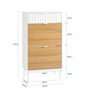 SoBuy FSR174-WN, 2 Flip-drawers 1 Pull Out Drawer Shoe Cabinet Shoe Storage Cupboard, White