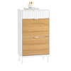 SoBuy FSR174-WN, 2 Flip-drawers 1 Pull Out Drawer Shoe Cabinet Shoe Storage Cupboard, White