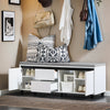SoBuy FSR176-W, Hallway Storage Bench Shoe Bench Shoe Cabinet with Seat Cushion, White