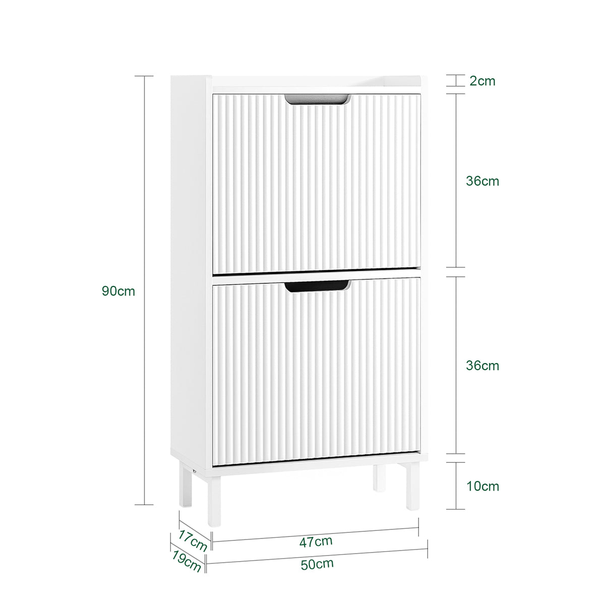 With dimensions of W50 x D19 x H90cm and a maximum capacity of 12kg, it ensures stability, durability, and everyday safety.