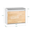SoBuy FSR179-K-WN, Hallway Shoe Bench Shoe Rack Shoe Cabinet with Seat Cushion and Flip-drawer, White