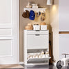 SoBuy FSR180-W, 2 Flip-drawers 1 Pull Out Drawer Shoe Cabinet Shoe Storage Cupboard Shoe Rack, White