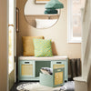 SoBuy FSR182-GR, Hallway Storage Bench Shoe Bench Shoe Rack Shoe Cabinet with Seat Cushion, Green