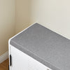 SoBuy FSR187-W, Hallway Storage Bench Shoe Bench Shoe Cabinet with Seat Cushion, White