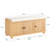 SoBuy FSR188-N, Hallway Storage Bench Shoe Bench Shoe Cabinet with Seat Cushion, Wood