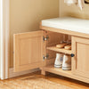 SoBuy FSR188-N, Hallway Storage Bench Shoe Bench Shoe Cabinet with Seat Cushion, Wood