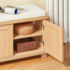 SoBuy FSR188-N, Hallway Storage Bench Shoe Bench Shoe Cabinet with Seat Cushion, Wood