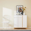 SoBuy FSR190-WN, Hallway Shoe Cabinet Kitchen Dining Room Living Room Storage Cabinet Sideboard, White
