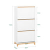 SoBuy FSR192-WN, 3 Flip-drawers Shoe Cabinet Shoe Storage Cupboard, White
