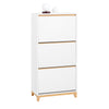 SoBuy FSR192-WN, 3 Flip-drawers Shoe Cabinet Shoe Storage Cupboard, White