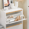 SoBuy FSR193-WN, 2 Flip-drawers Shoe Cabinet Shoe Storage Cupboard, White
