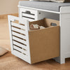 SoBuy FSR23-K-W, White Storage Bench with 2 Drawers & Removable Seat Cushion, Shoe Cabinet Shoe Bench, White