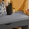 SoBuy FSR45-DG, Shoe Rack Shoe Cabinet with Lift Up Bench Top and Seat Cushion, Grey