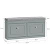 SoBuy FSR64-HG+FSR79-HG, Shoe Bench + Shoe Cabinet With Flip Drawers, 24cm Depth Grey Hallway Set