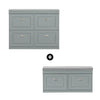 SoBuy FSR64-HG+FSR79-HG, Shoe Bench + Shoe Cabinet With Flip Drawers, 24cm Depth Grey Hallway Set