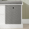 SoBuy FSR66-HG, 2 Baskets 2 Drawers Hallway Bedroom Storage Shoe Bench with Seat Cushion, Grey
