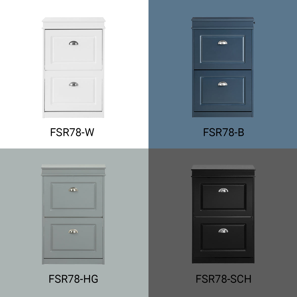 SoBuy FSR78-SCH, Shoe Rack Cabinet with 2 Flip Drawers, Slim Shoe Storage Unit for Hallway, Entryway, Corridor, Small Spaces, MDF Wooden Cupboard Black 54x24x82cm