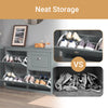 SoBuy FSR64-HG+FSR79-HG, Shoe Bench + Shoe Cabinet With Flip Drawers, 24cm Depth Grey Hallway Set