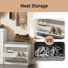 SoBuy FSR82-K-W, Hallway Shoe Bench Shoe Rack with Flip-drawer and Seat Cushion, White, W60 x D24 x H51cm