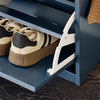 SoBuy FSR82-L-B, Hallway Shoe Bench Shoe Rack Shoe Cabinet with Seat Cushion and Flip-drawer, Blue