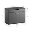 SoBuy FSR95-HG, Hallway Shoe Rack Shoe Bench Shoe Cabinet with Folding Padded Seat, Grey