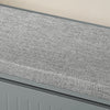 SoBuy FSR98-L-HG, Hallway Shoe Bench Shoe Rack Shoe Cabinet with Seat Cushion and Flip-drawer, Grey