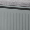SoBuy FSR98-L-HG, Hallway Shoe Bench Shoe Rack Shoe Cabinet with Seat Cushion and Flip-drawer, Grey