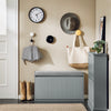 SoBuy FSR98-L-HG, Hallway Shoe Bench Shoe Rack Shoe Cabinet with Seat Cushion and Flip-drawer, Grey