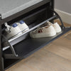 SoBuy FSR98-SCH, Hallway Shoe Bench Shoe Rack Shoe Cabinet with Seat Cushion, Black-clearance