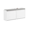 SoBuy FSR98-XL-W, Hallway Shoe Bench Shoe Rack Shoe Cabinet with Seat Cushion and 2 Flip-drawers, White