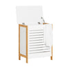 SoBuy FSS66-WN, Laundry Basket Laundry Bin Laundry Storage Box Hamper with Hinged Lid, White