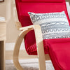 SoBuy FST16-R, Comfortable Relax Rocking Chair with Footrest Design, Lounge Chair Recliner, Red