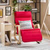 SoBuy FST16-R, Comfortable Relax Rocking Chair with Footrest Design, Lounge Chair Recliner, Red
