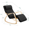 SoBuy FST16-SCH, Comfortable Relax Rocking Chair with Footrest Design, Lounge Chair Recliner, Black