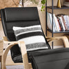 SoBuy FST16-SCH, Comfortable Relax Rocking Chair with Footrest Design, Lounge Chair Recliner, Black