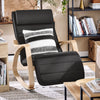 SoBuy FST16-SCH, Comfortable Relax Rocking Chair with Footrest Design, Lounge Chair Recliner, Black
