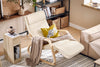 SoBuy FST16-W, Rocking Chair Relax Lounge Chair with Cushion Recliner with Headrest and Adjustable Footrest Beige