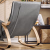 SoBuy FST18-DG, Rocking Chair Lounge Chair with Adjustable Footrest & Side Pocket, Grey