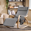 SoBuy FST18-DG, Rocking Chair Lounge Chair with Adjustable Footrest & Side Pocket, Grey
