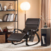 SoBuy FST20-BR, Relax Rocking Chair with Adjustable Footrest and Removable Side Bag, Brown-clearance