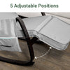 SoBuy FST20-HG, Rocking Chair Relax Lounge Chair with Cushion Recliner with Headrest, Adjustable Footrest and Removable Side Bag Grey