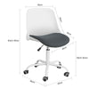 SoBuy FST87-W, Adjustable Swivel Chair Office Chair Desk Chair Study Chair, White