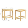 SoBuy FST91-Nx2, Set of 2 Rubber Wood Dining Stools Kitchen Stools Chairs Seat, Wood